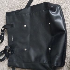 Guess Black Leather Book Bag